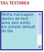A tag textarea estilizada