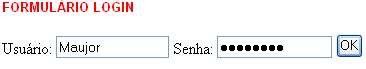 Formulário de login sem estilização