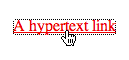 Link de texto no estado ativo