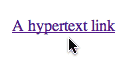 Link de texto no estado hover